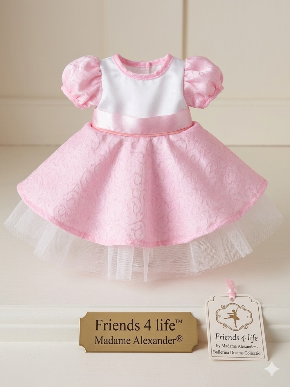 Madame Alexander Pink and White Ballerina Dress for Dolls